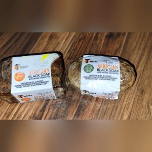 Baraka Shea Butter African Black Soap 2 New Bars